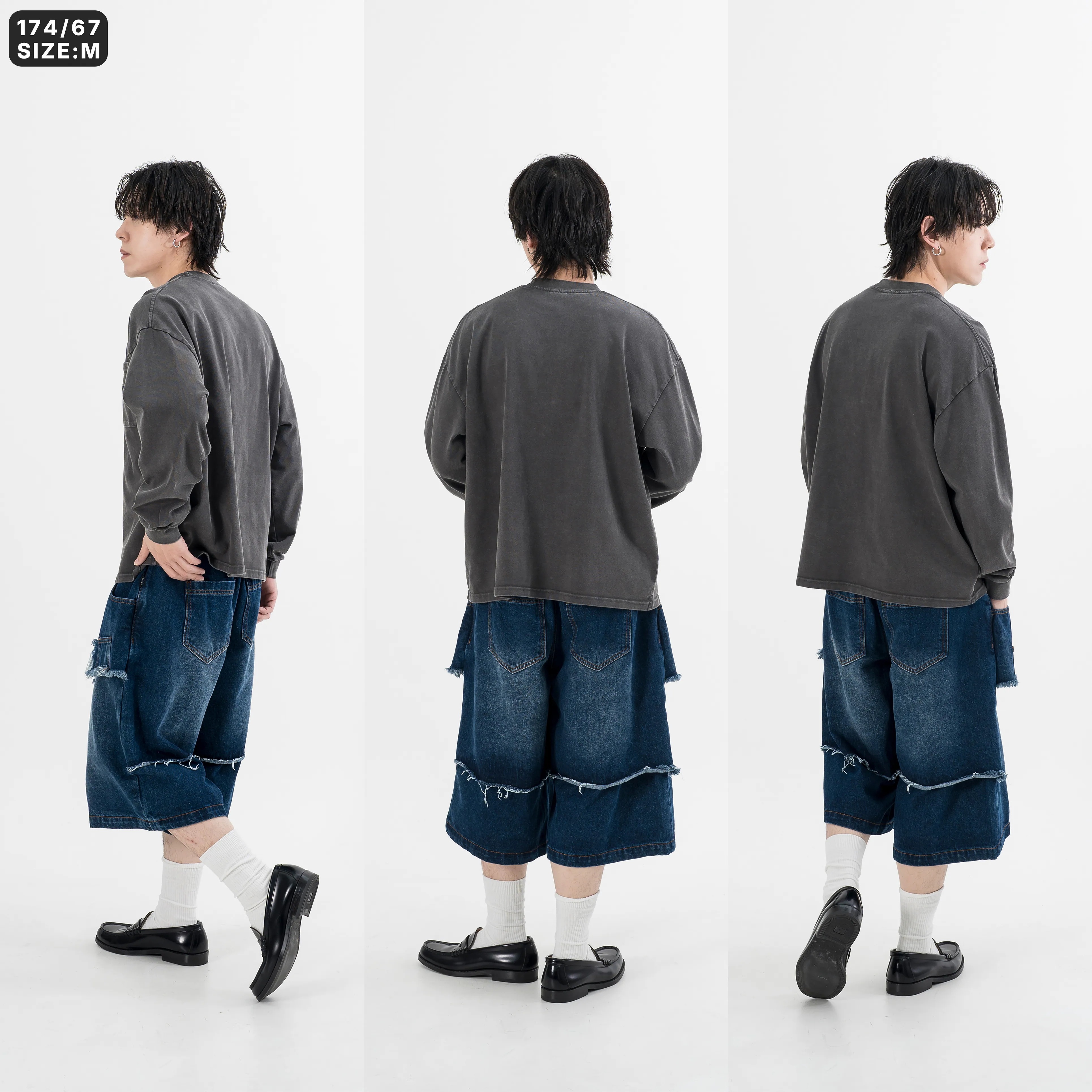 【車庫服飾】AGILITY Double Waistband Denim Jorts 雙腰頭 七分 牛仔短褲 [J98]