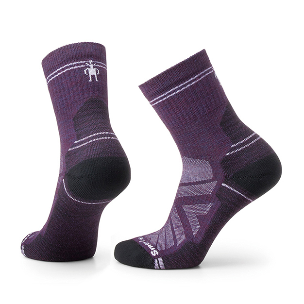 【Smartwool】女機能戶外全輕量減震中筒襪 紫鳶尾花、中性灰、自然白 / SW001572