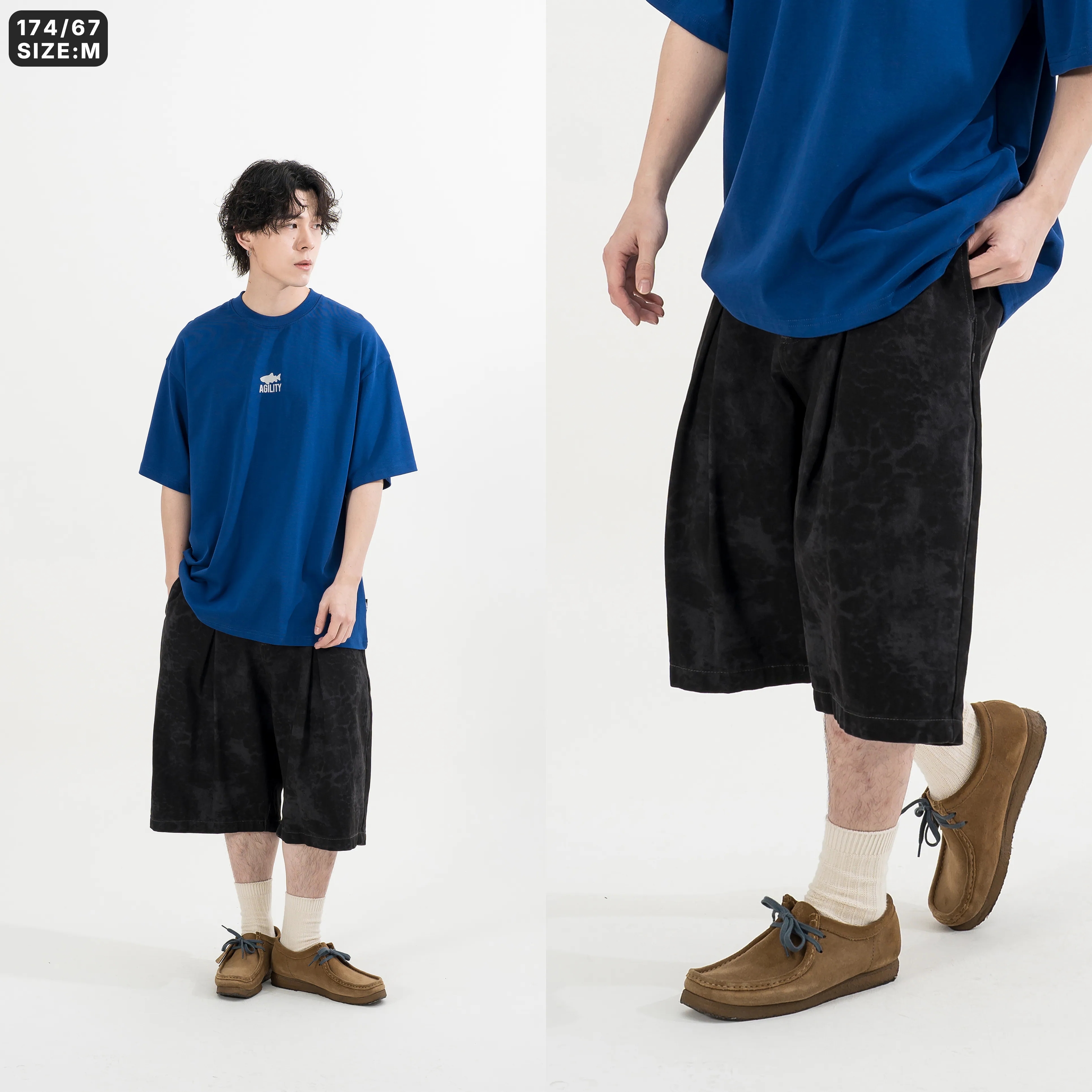 【車庫服飾】AGILITY Leopard Pleated Cropped Pants 豹紋 水洗 七分褲 [LS04]