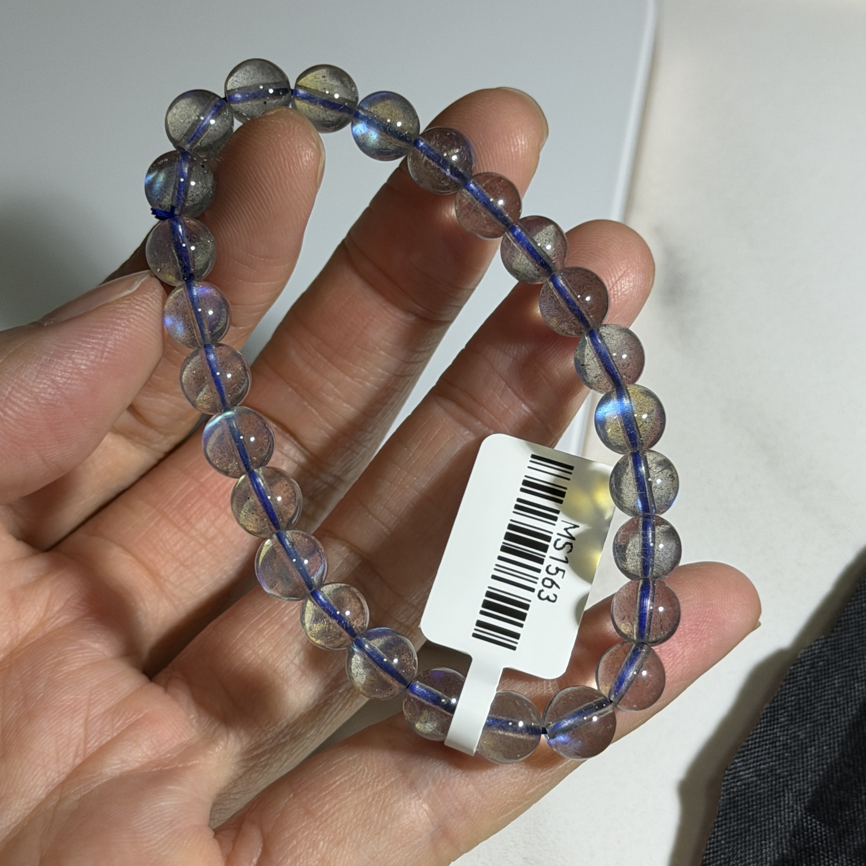 頂級藍光拉長石 約6.7mm MS1563