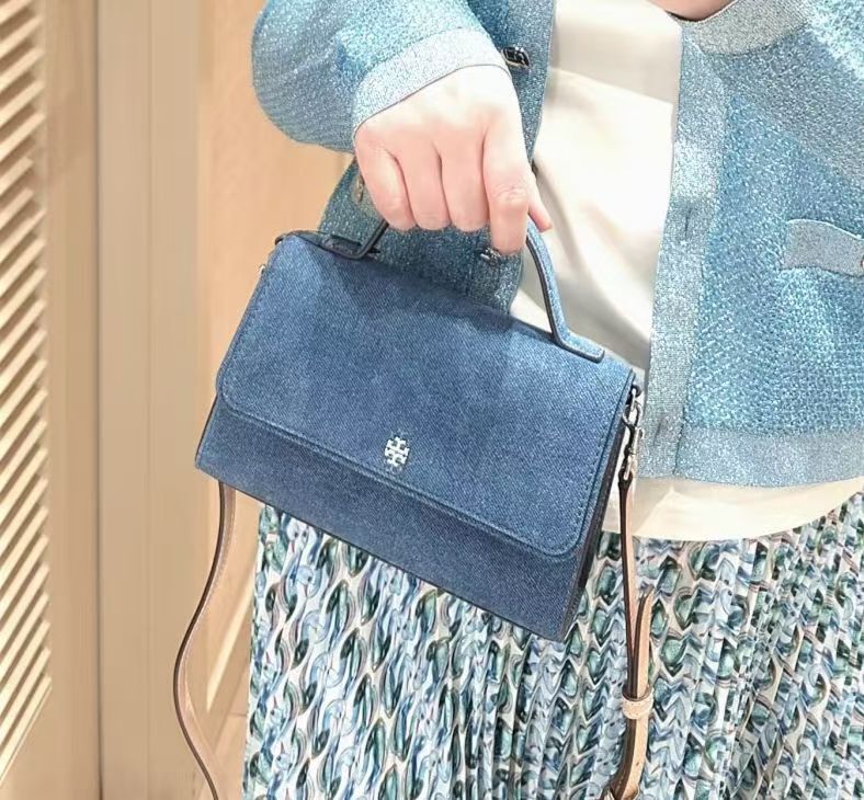 【預購】H042905 Tory Burch Emerson  單寧牛仔迷你手提包