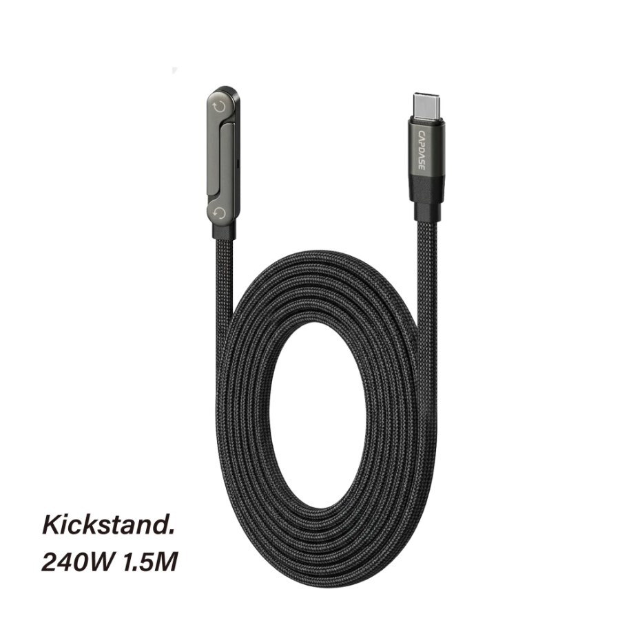 Capdase Kickstand EM-CCF240 1.5米 240W USB-C to USB-C 充電與支架二合一 充電線 #HC00-79G1
