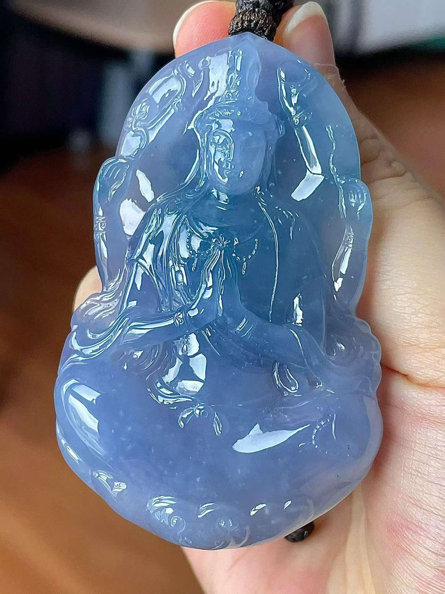 翡翠冰紫羅蘭六臂觀音,天然翡翠A玉, 緬甸玉, Jade, Jadeite