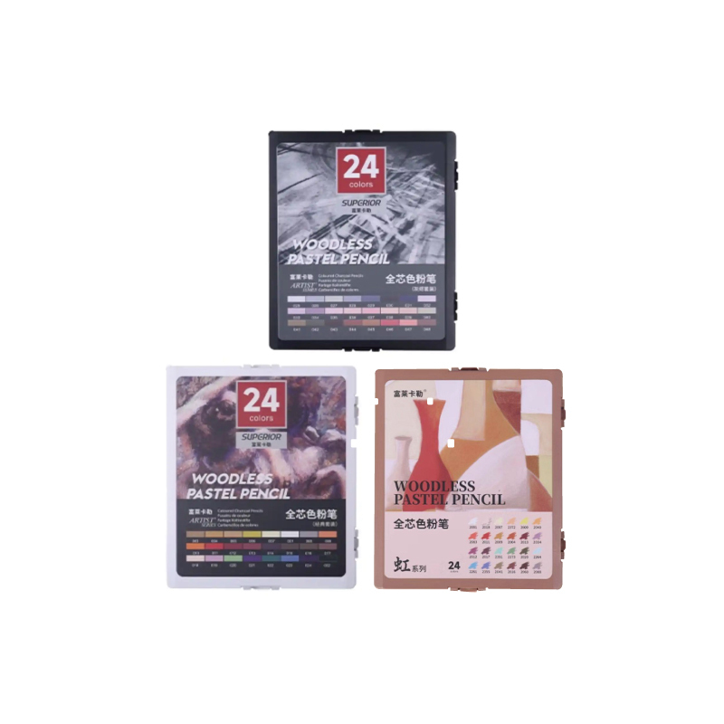 中國 SUPERIOR 秀普 富萊卡勒 全芯色粉筆 灰燼/經典/虹系列套組 24色