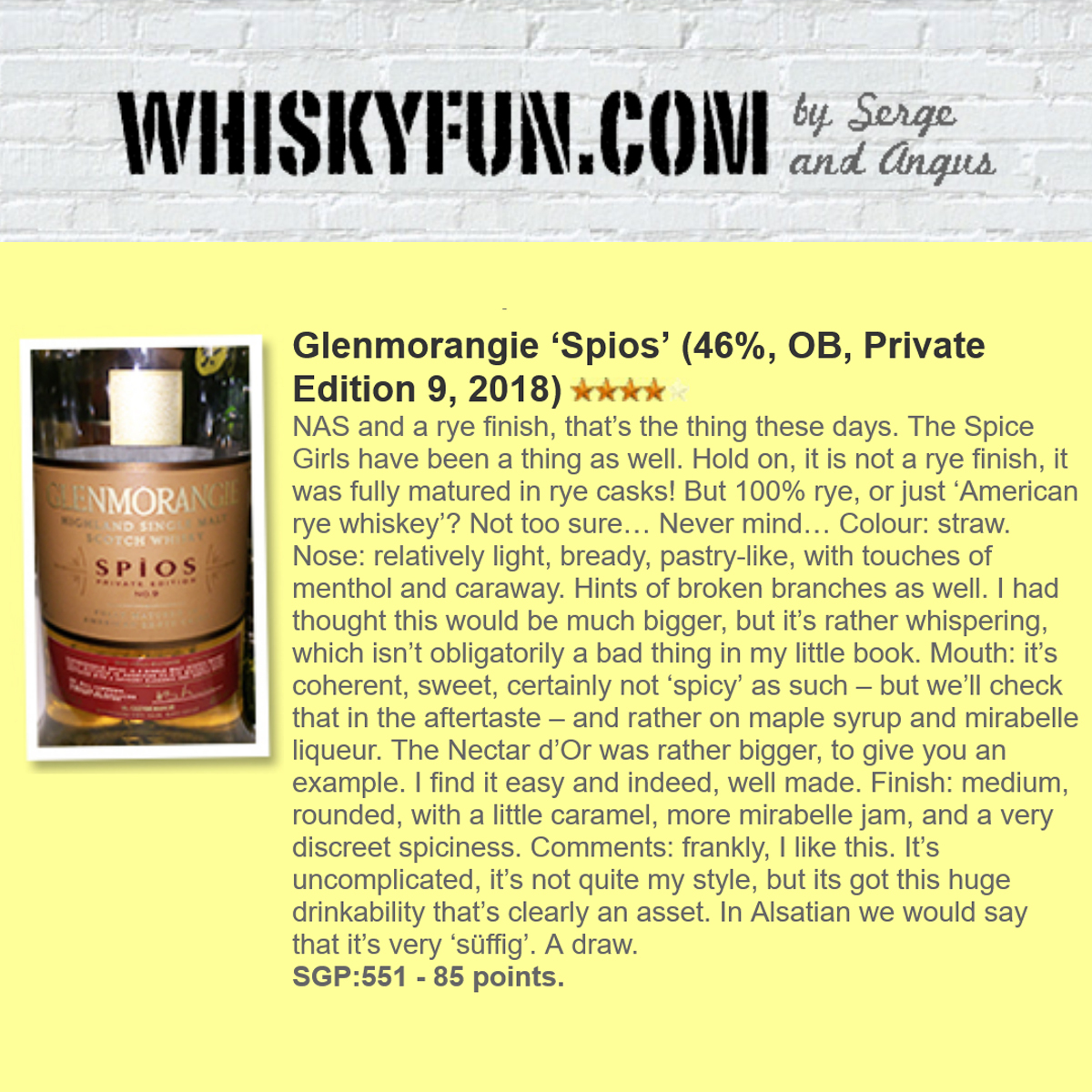 Glenmorangie Spios 46%