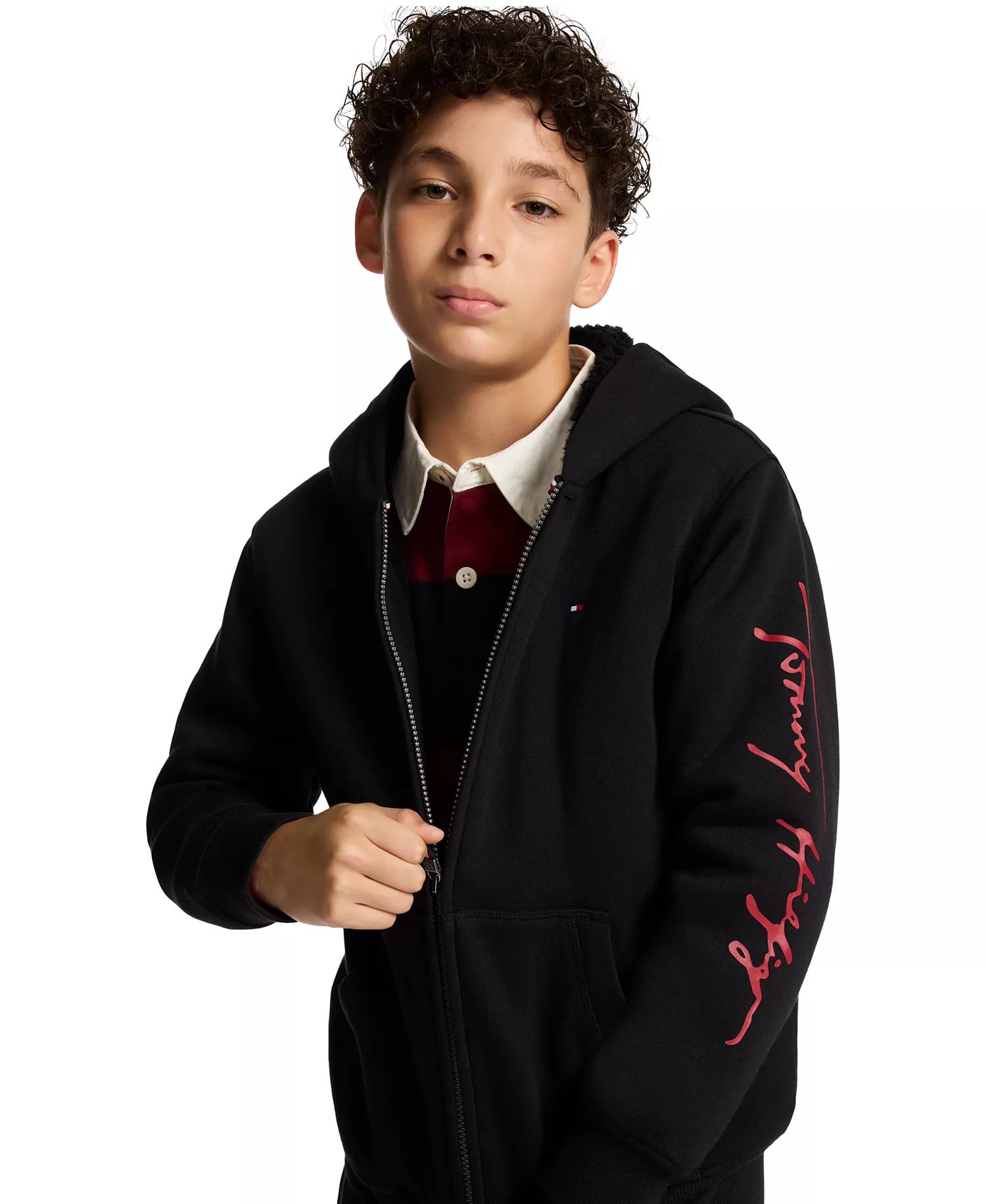 【預購】H042921 Tommy Hilfiger 青少年拉鍊連帽衛衣外套