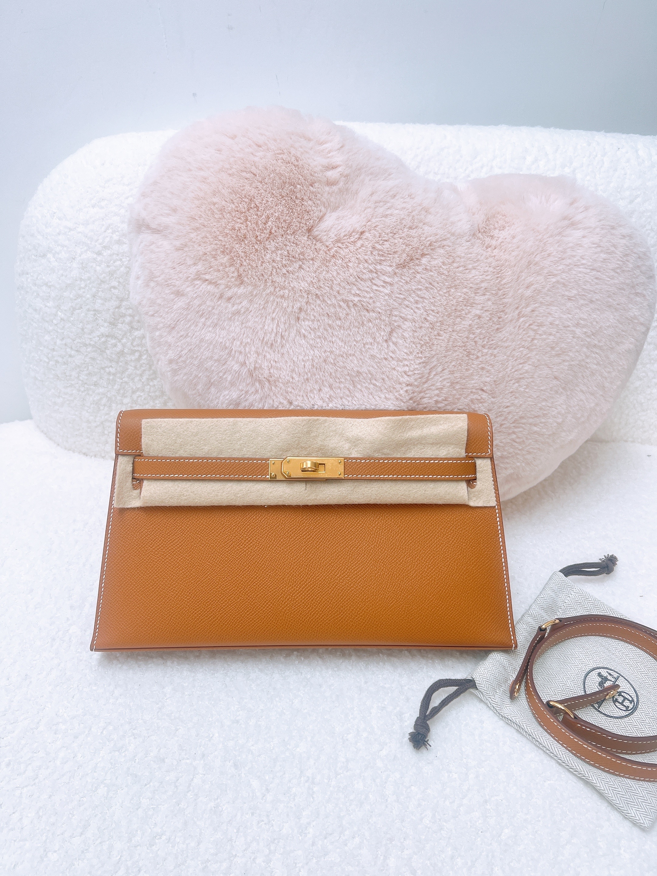 Hermes kelly elan (gold ghw/ stamp K)