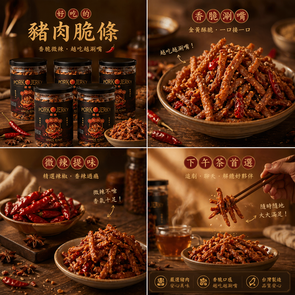信功肉品香脆絲條（辣味）