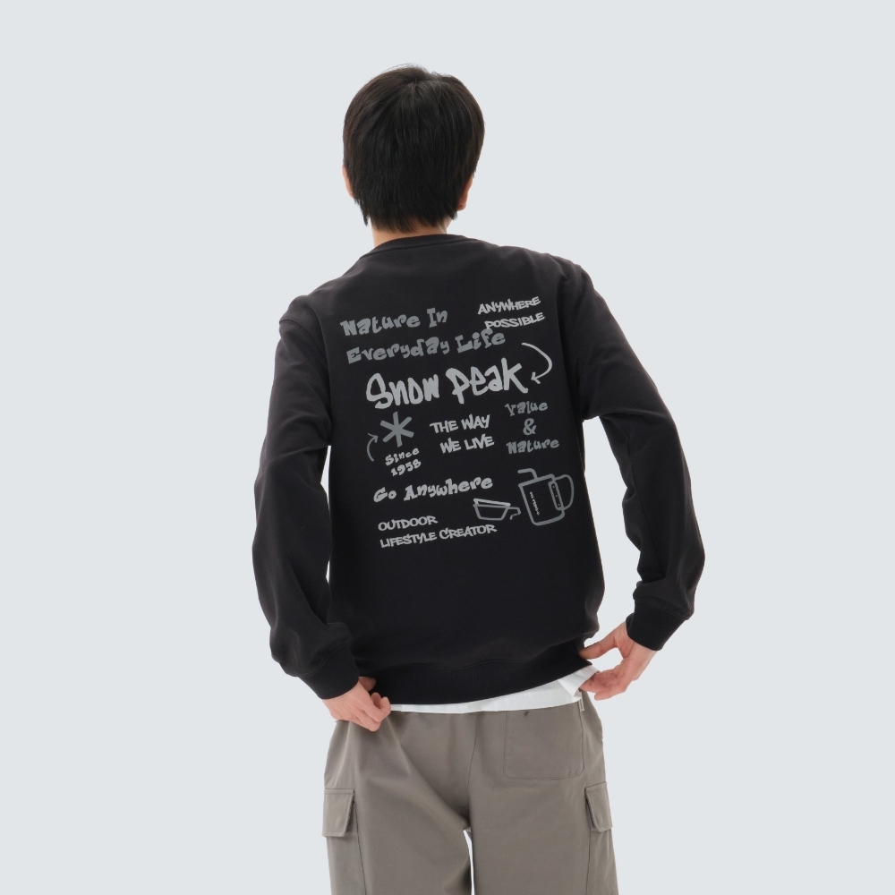 Snow Peak 塗鴉印花大學T S26SMF-HT52