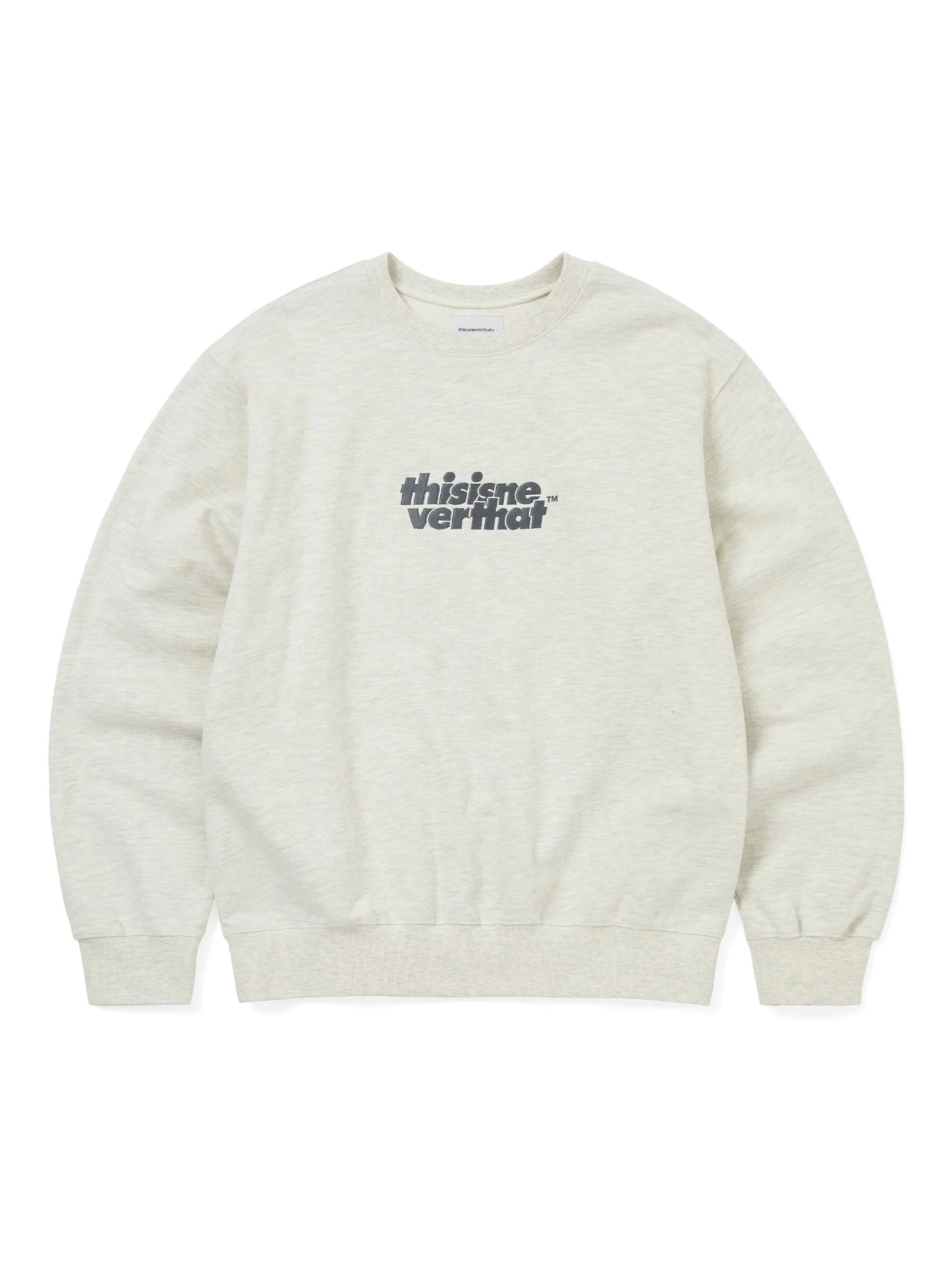 -(E13c05)-THISISNEVERTHAT OL-LOGO CREWNECK 圓領 大學T 刺繡LOGO 燕麥色-TN261TSWCW02