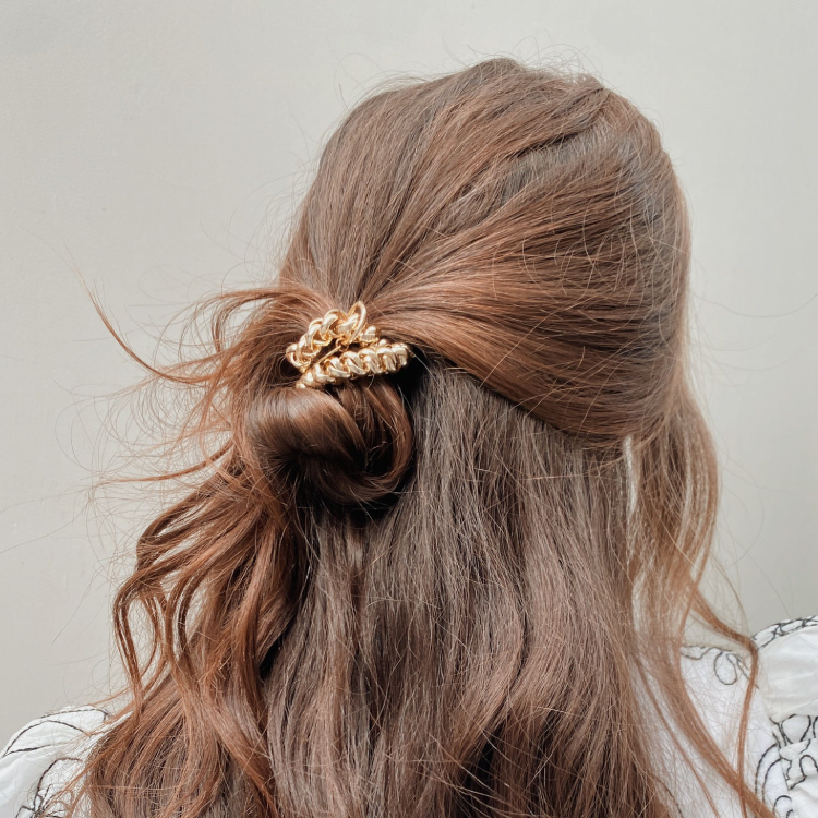 法國 SCRUNCHIE IS BACK BICHOUS 手工髮飾 金屬 金