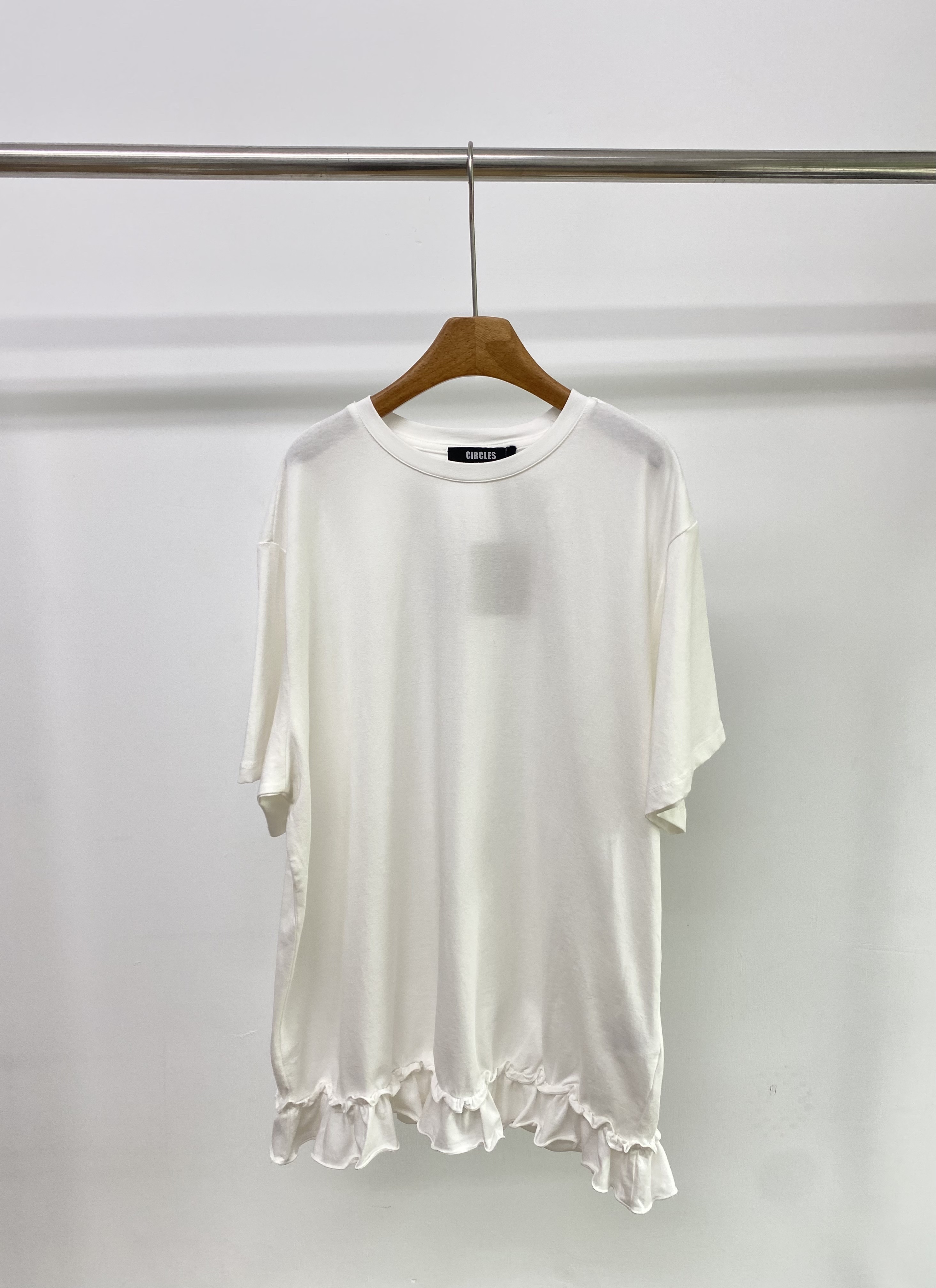 W00215韓製花邊短袖上衣