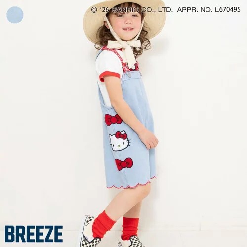 日本🇯🇵 BREEZE x 三麗鷗 牛仔吊帶褲(90-130)