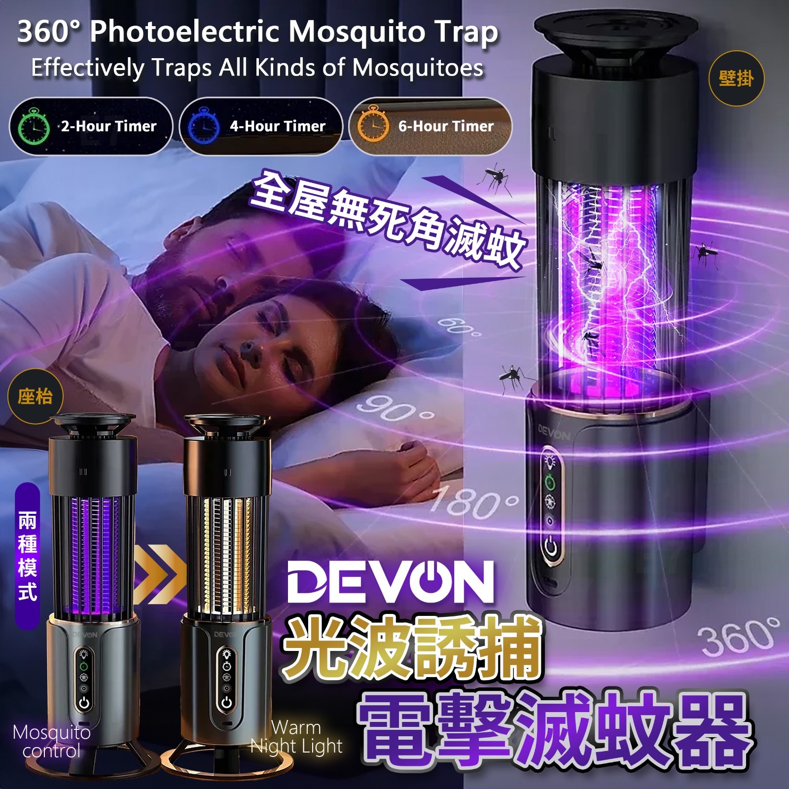 WSBB11374   DEVON 光波誘捕電擊滅蚊器（7月中旬 ）