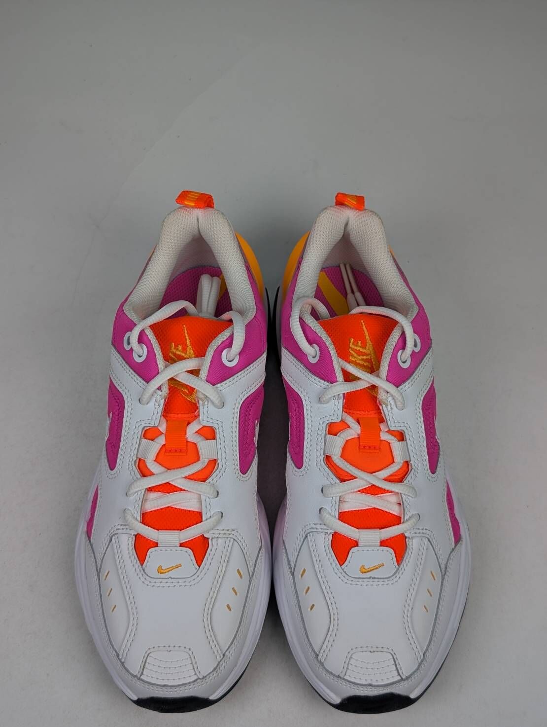 微瑕疵-左右腳鞋面泛黃左腳溢膠 AO3108-104 W8.5 NIKEWMNS M2K TEKNO白橘粉復古老爹鞋