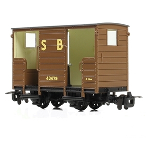 Bachmann 393-101A OO9規 皇家海軍軍械庫（RNAD）開放式煞車車，斯塔特福德穀倉鐵路，棕色