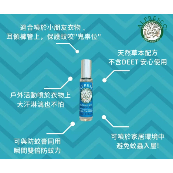 (現貨) Alfresco 英國草本防蚊香水噴霧