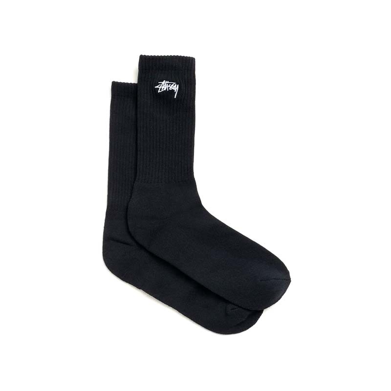 Stussy Crew Socks 3 Pack Black 長襪 三雙一組 黑色 138775-BK [台灣現貨]