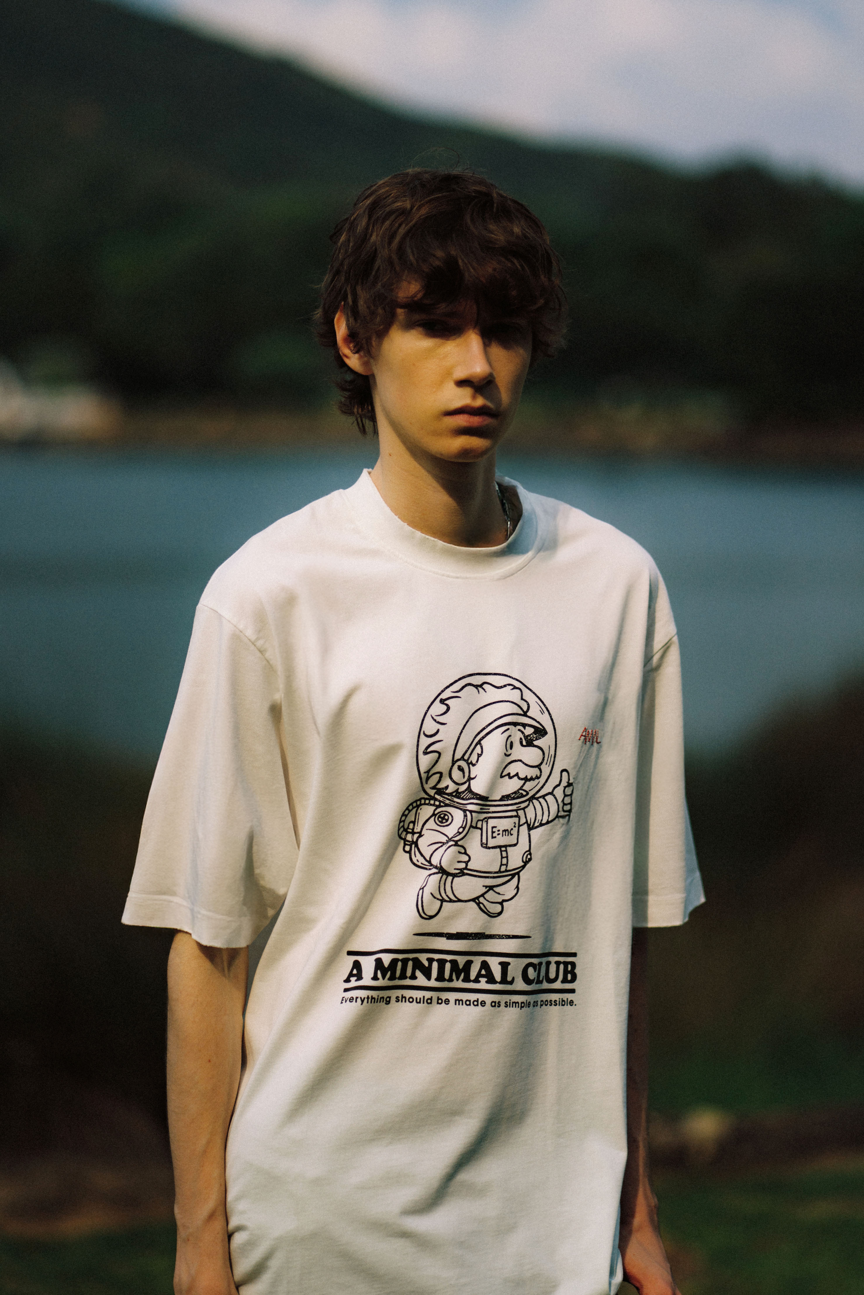 A MINIMAL CLUB LOGO TEE BLACK AM63TE0WT