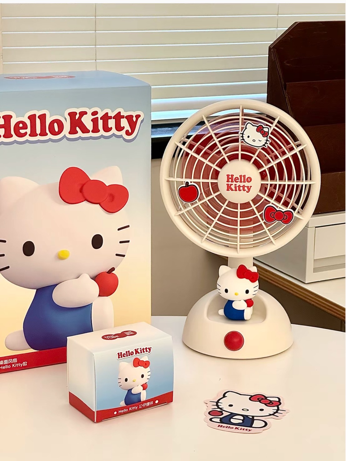 正版授權 PINGU HELLO KITTY 聯名款 大風力搖頭風扇