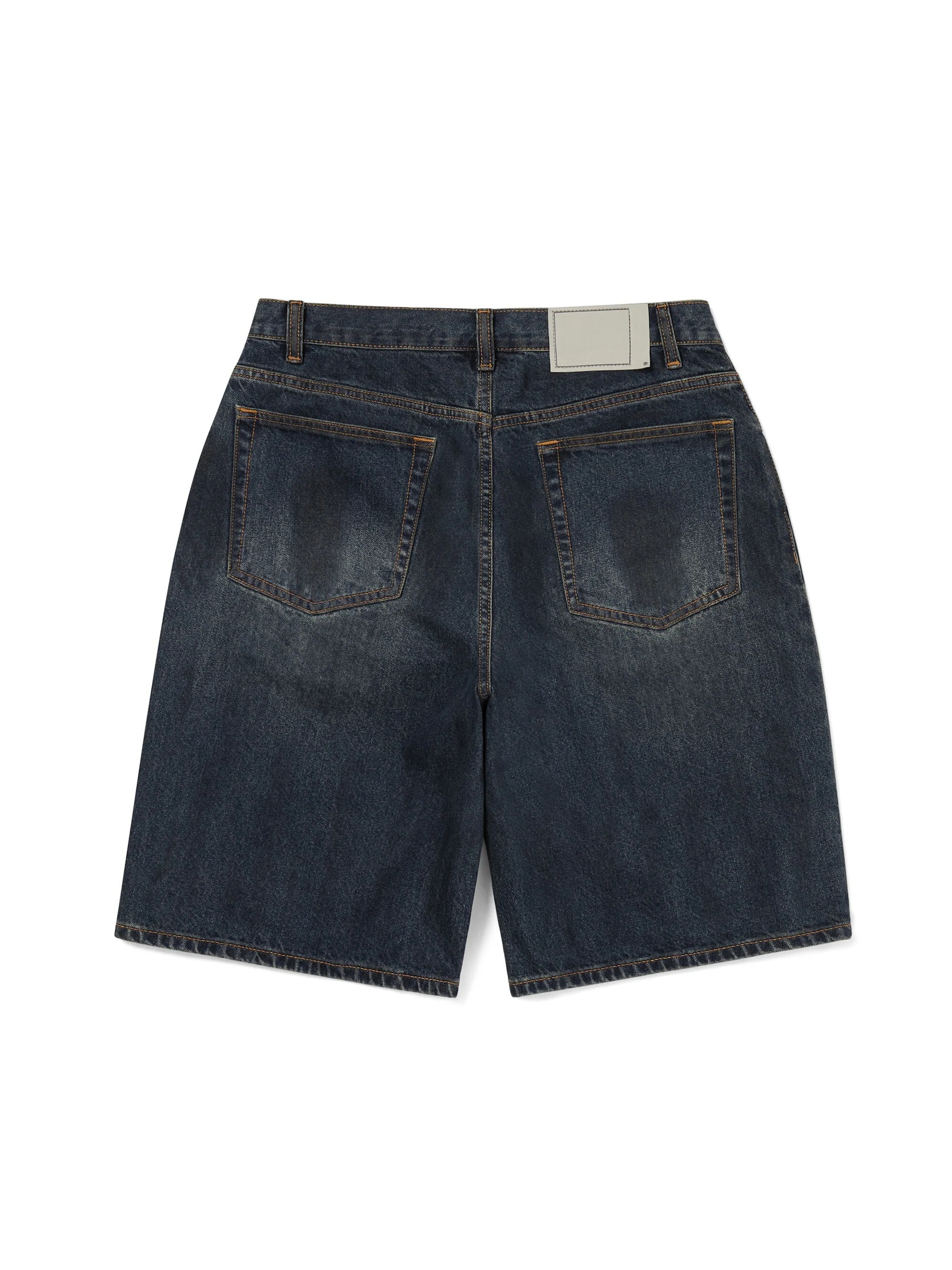 -(E17b03)-THISISNEVERTHAT LOOSE DENIM SHORT 寬鬆牛仔短褲 石洗 13盎司 水洗深藍/灰褐色-TN261DSO5S02