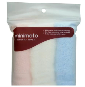 Minimoto 面巾3片裝(藍,橙,白色) 50*25cm