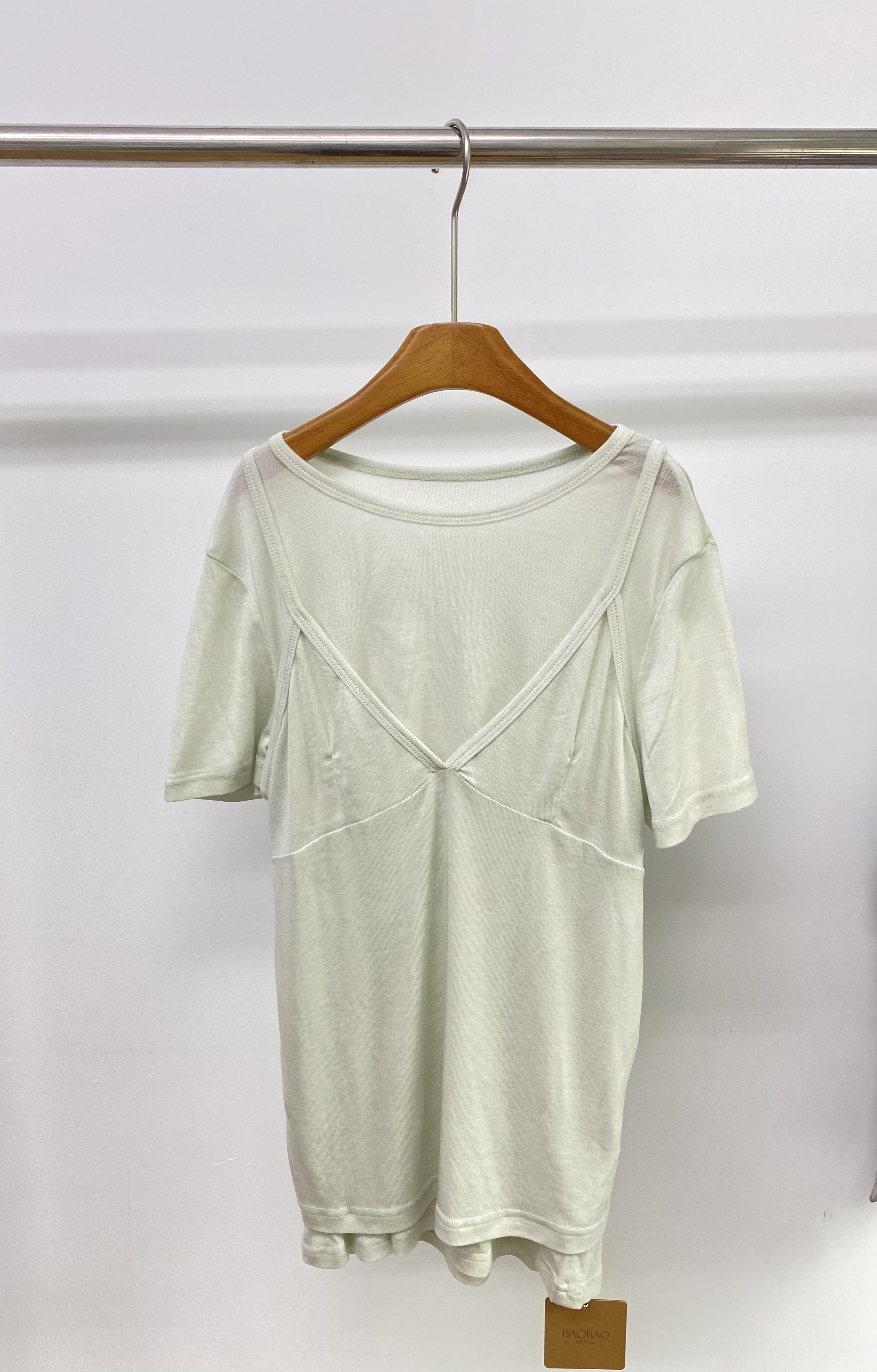 W00183韓製透膚兩件式上衣