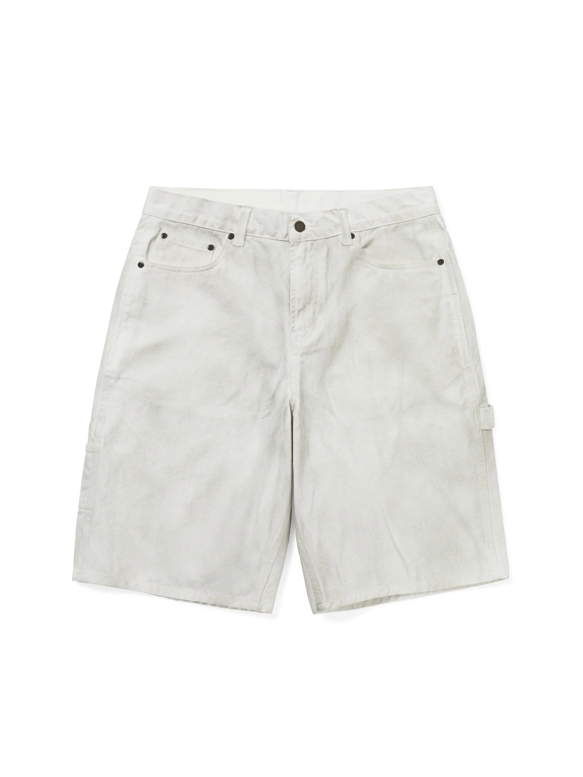 -(E17b03)-THISISNEVERTHAT RELAXED PAINTER SHORT 牛仔短褲 石洗 白/豹紋/棕色-TN261WSOCS01