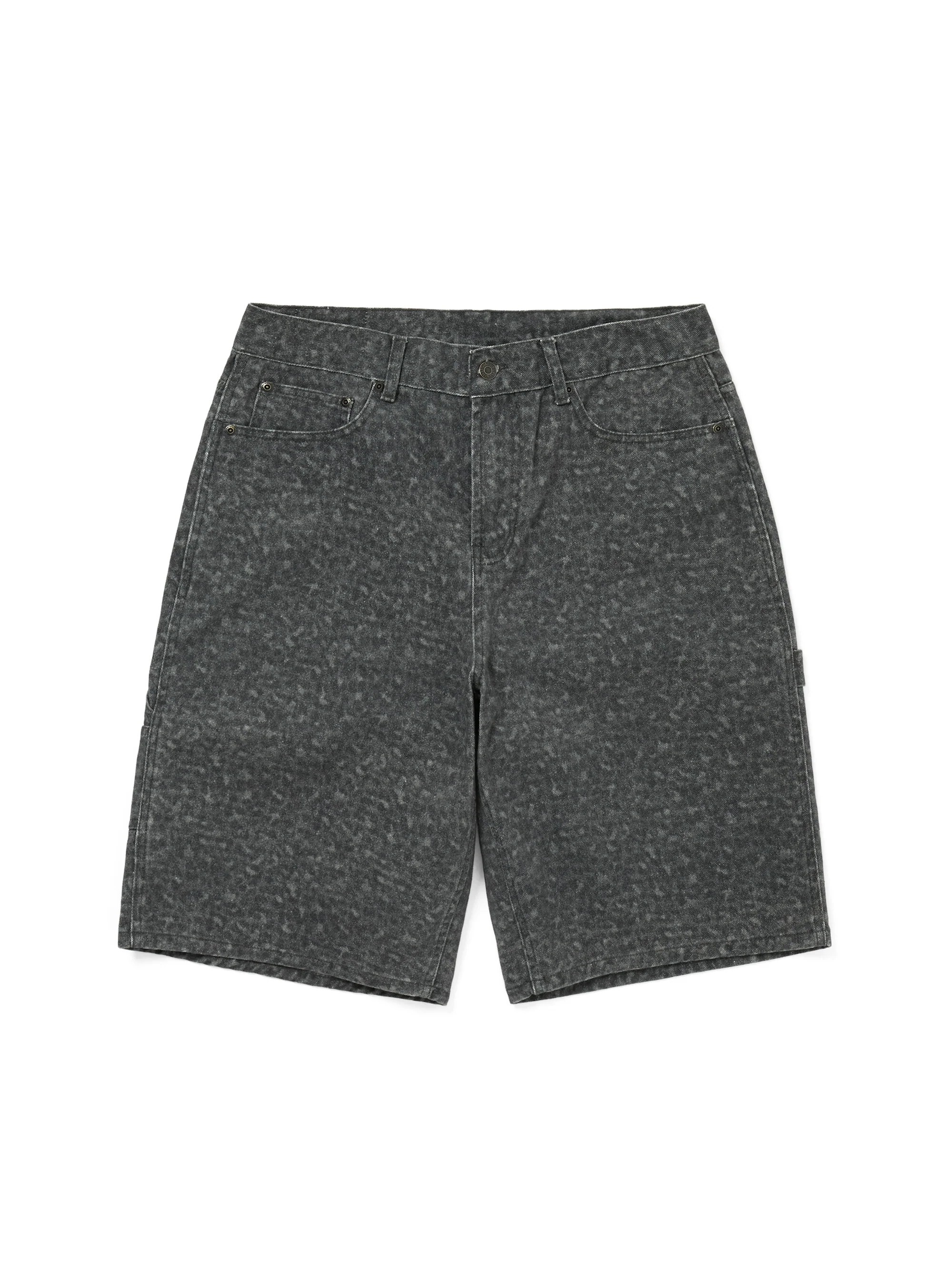 -(E17b03)-THISISNEVERTHAT RELAXED PAINTER SHORT 牛仔短褲 石洗 白/豹紋/棕色-TN261WSOCS01