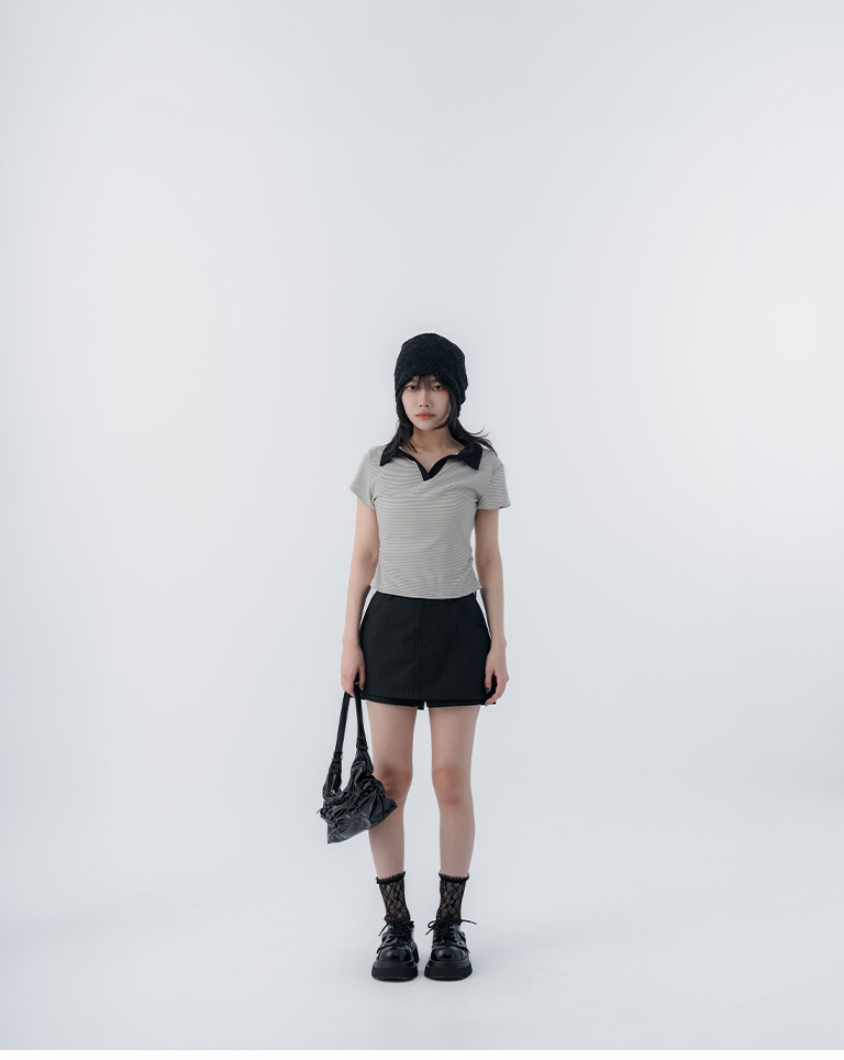 Lotus leaf lace openwork mid-calf socks, available in two colors【07110615】in stock+pre-order