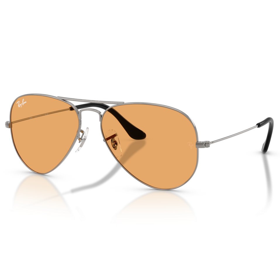 【RayBan】RB3025 004/33-58mm 飛行員框太陽眼鏡(槍管灰色|橙色)