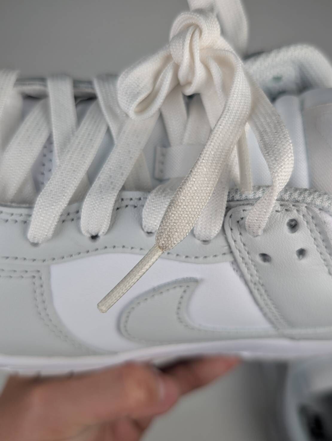微瑕疵-左腳鞋帶髒汙 DD1503-103 W8 Nike Dunk Low Photon Dust  灰白