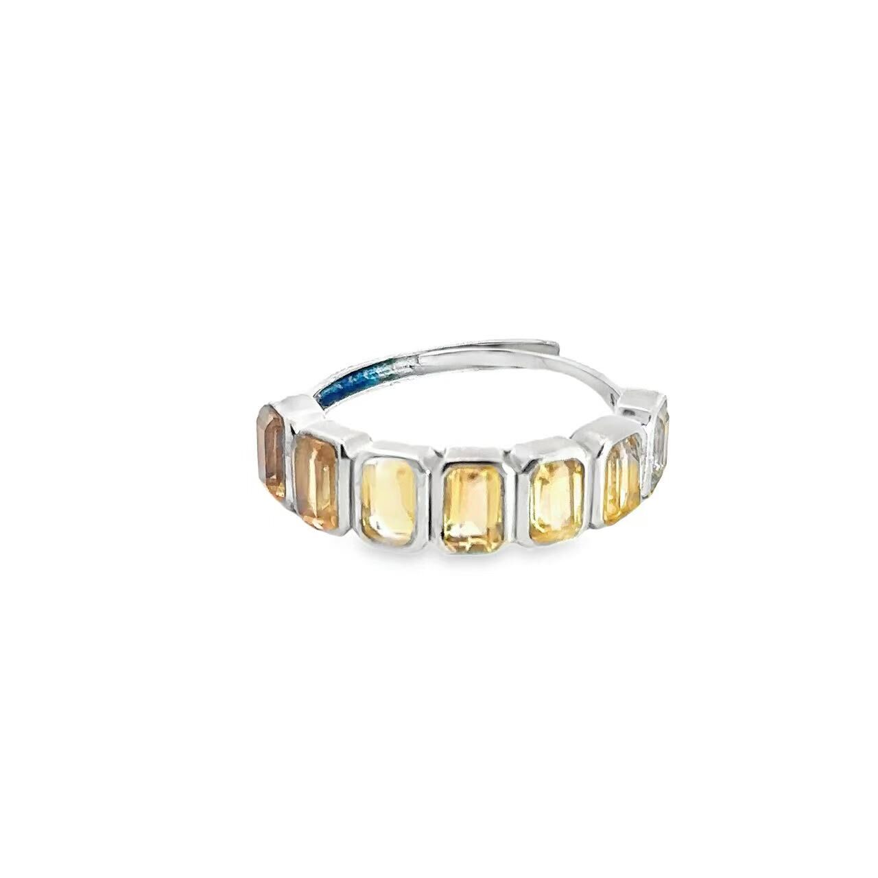 จิวเวลรี่มินิมอล｜ซิทริน（ไหมทอง/พลอยสีเหลือง）｜เงิน S925｜แหวน｜R21