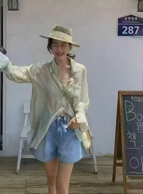 🇰🇷 FSY 高腰A字蝴蝶結牛仔短褲