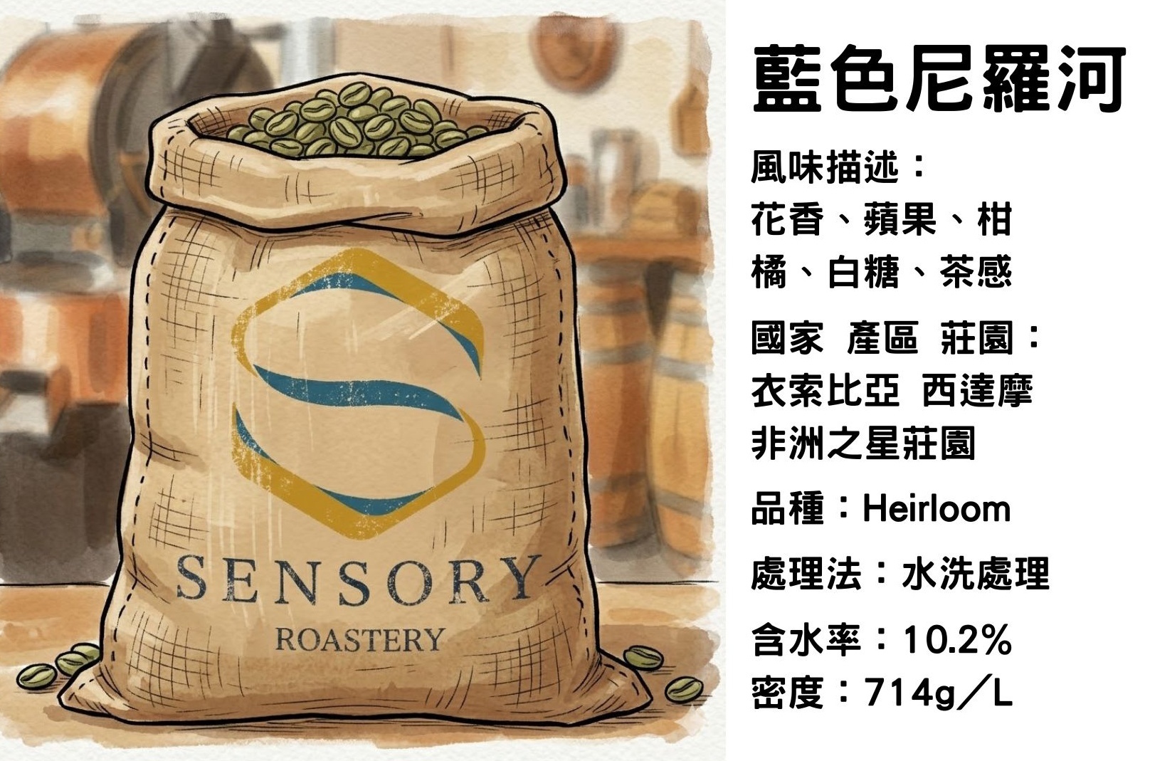 藍色尼羅河｜西達摩｜水洗｜ Heirloom