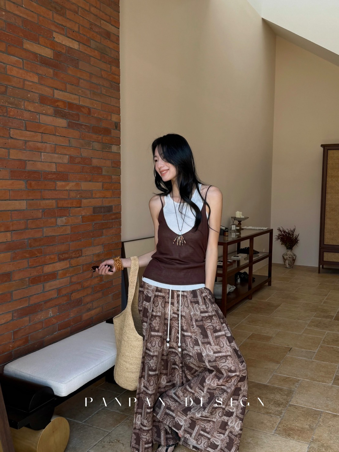 No.1701 西裝家天絲針織兩件細帶背心