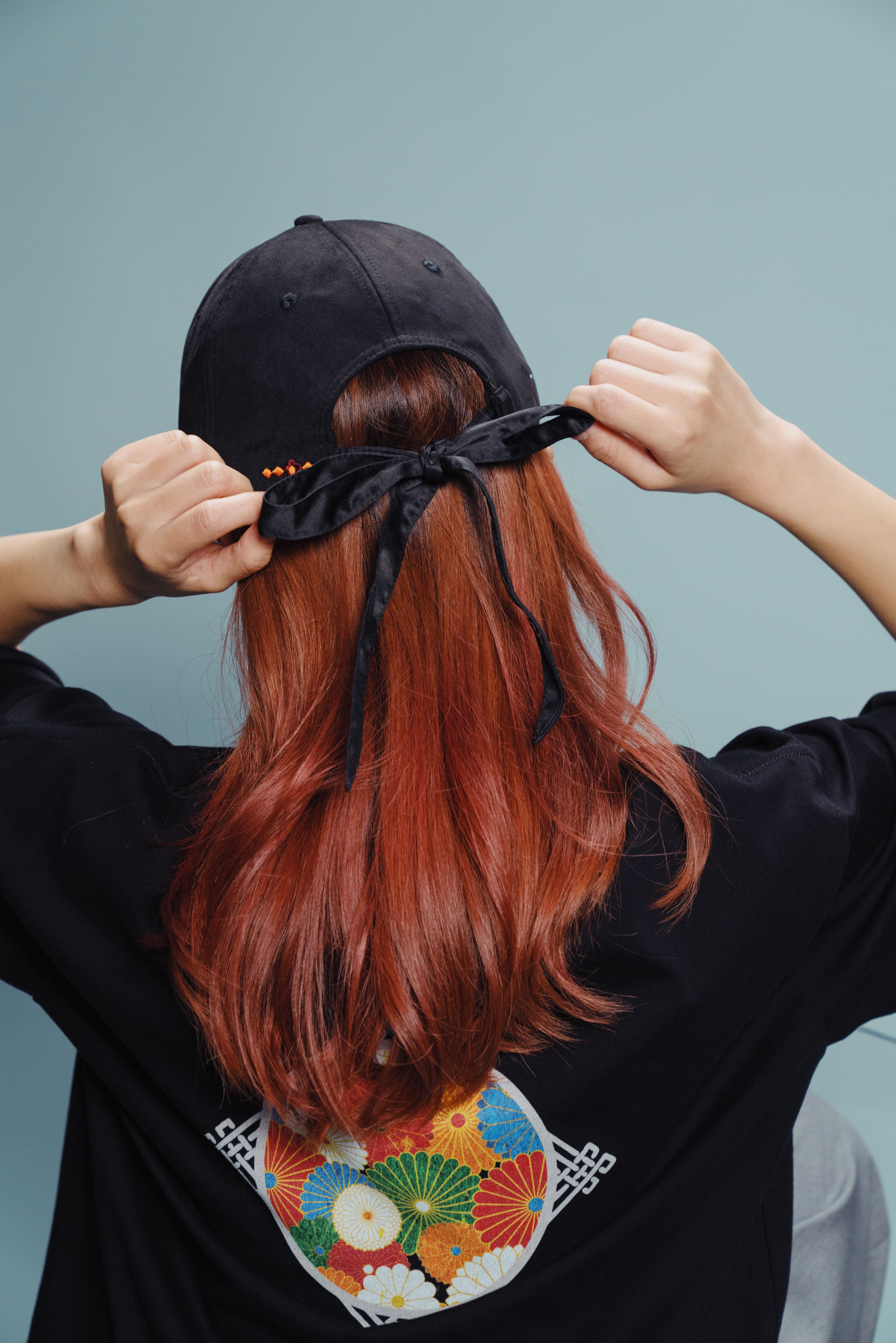 HANA Velvet Bow Cap｜Black｜Hong Kong Original Design