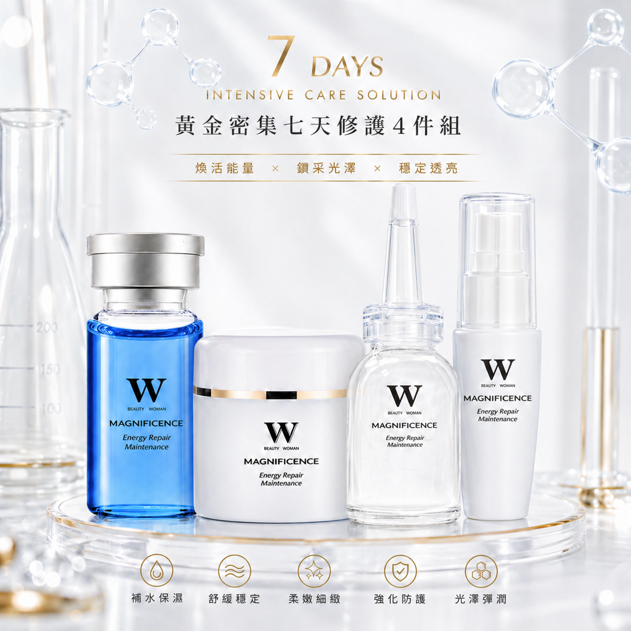 黃金密集七天修護4件組