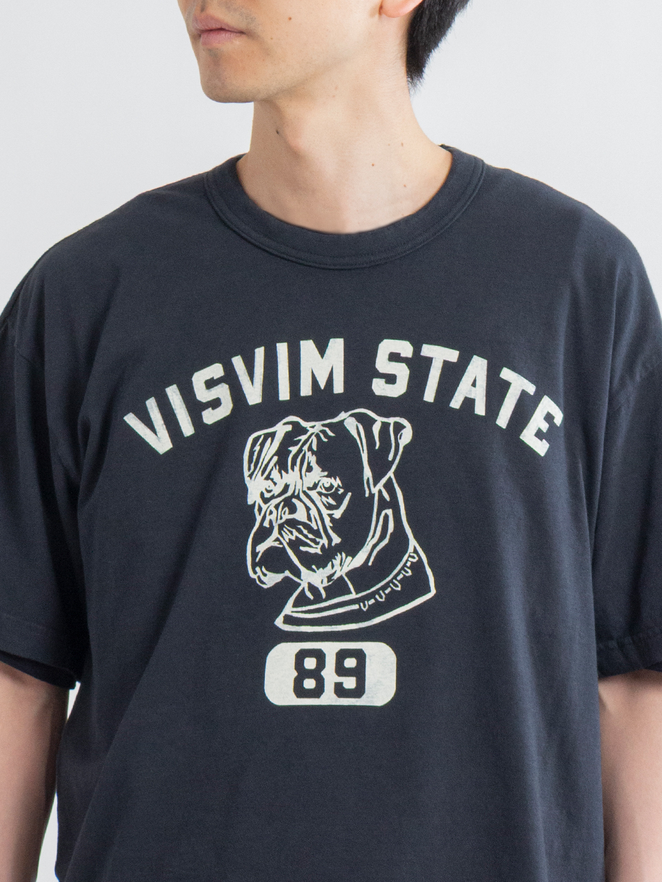 VISVIM 2026 S/S JUMBO TEE S/S 89 DMGD - BLACK PRE ORDER ITEM (預訂中)