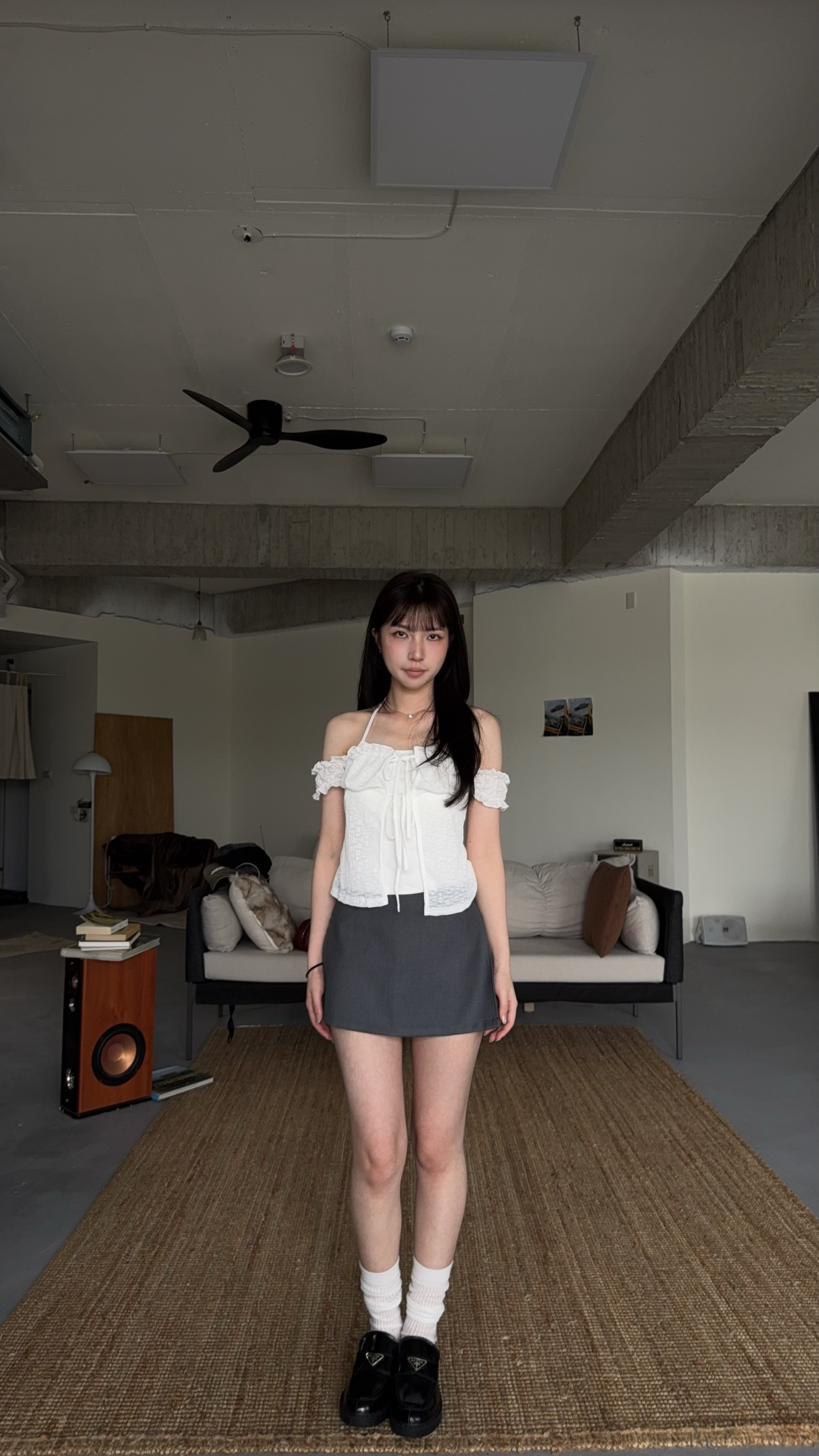 堤花蕾絲雙綁結上衣