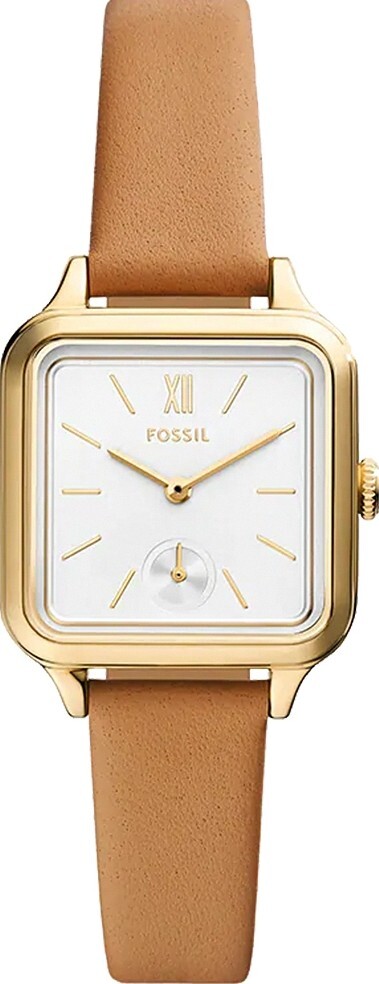 萬年鐘錶 - Fossi  時尚  Colleen 復古方形皮革款女錶 BQW3909 錶徑28MM
