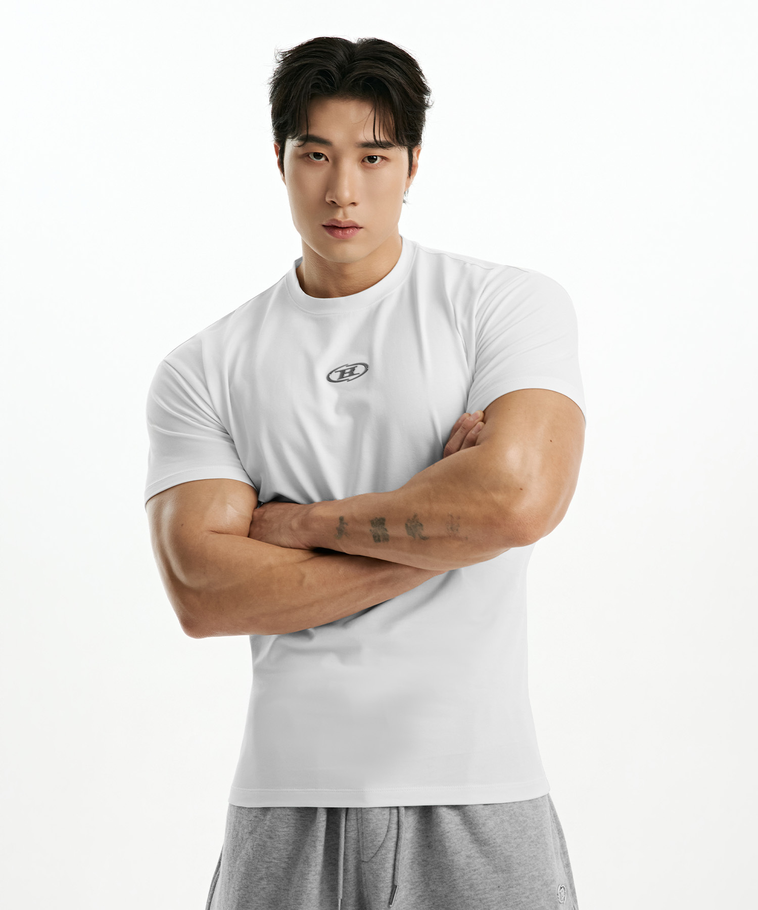 SILVER B LOGO MUSCLE FIT T-SHIRTS