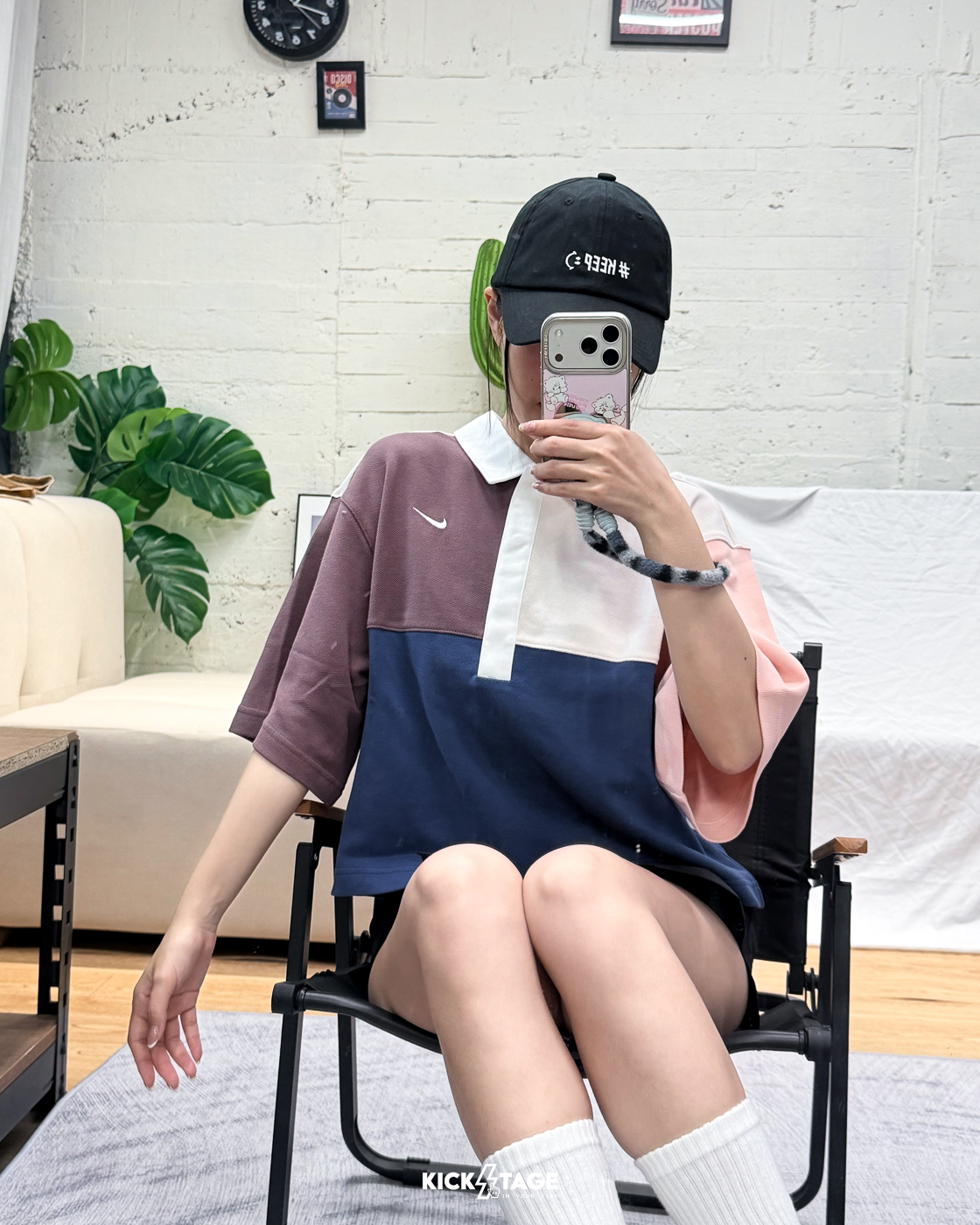 女款 NIKE W STREET ESSNTL SS POLO 多彩 拼接 落肩 寬鬆 休閒 運動 刺繡LOGO POLO衫 短T【IF5599-103】NKTF