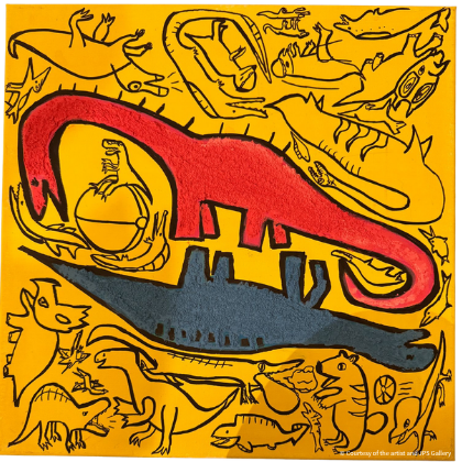 #35 - Super Dino Big Mess (Quartz Sand Texture)