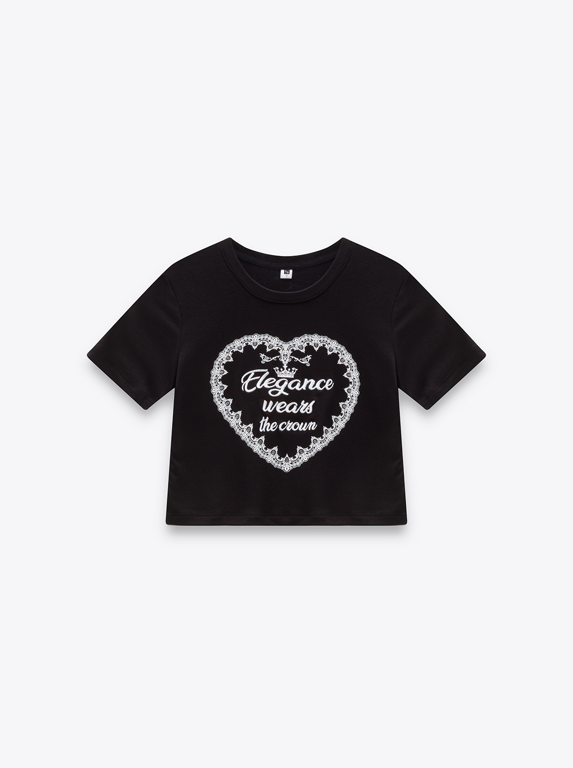 愛心印花文字短TEE