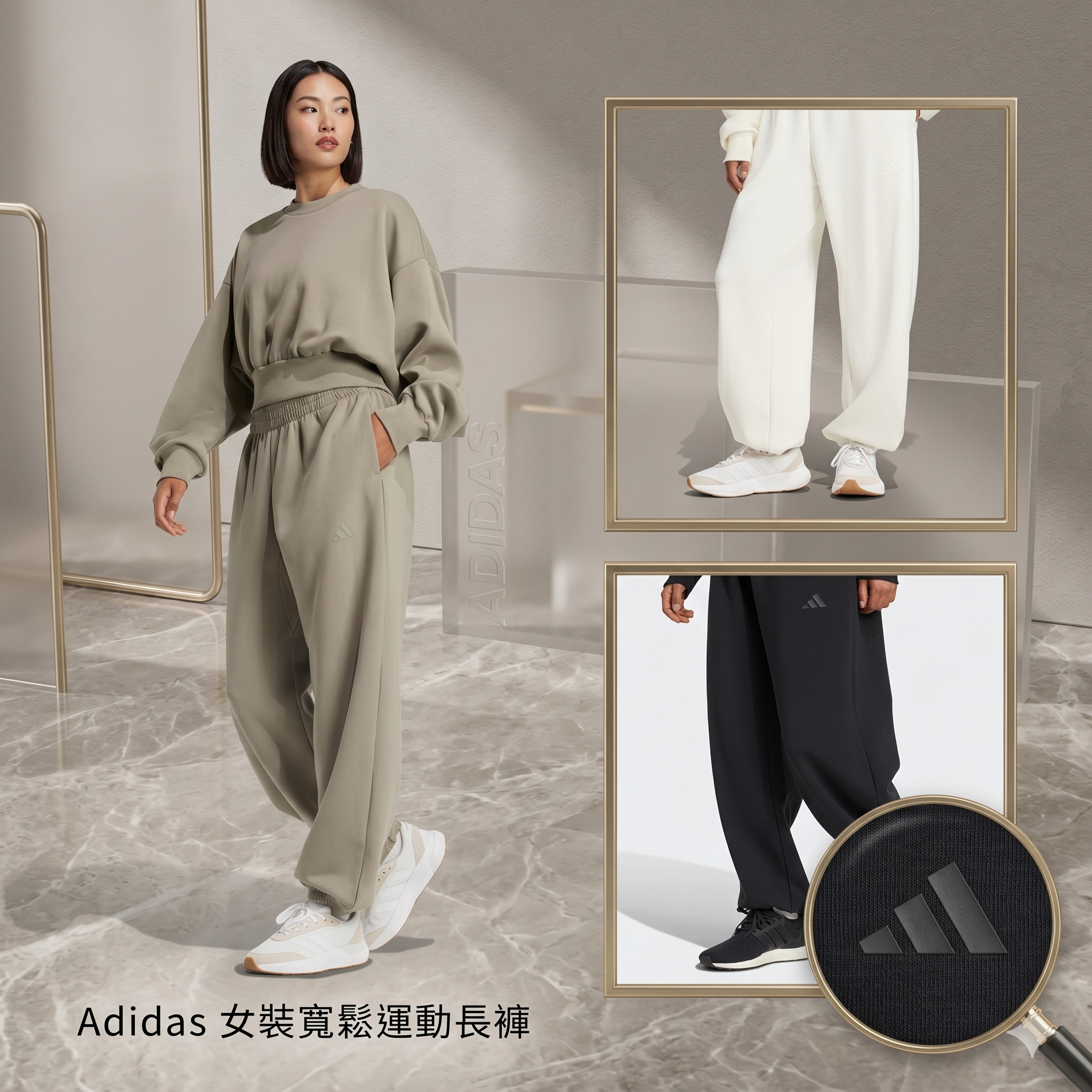 【預購】H042931 Adidas  女裝寬鬆運動長褲