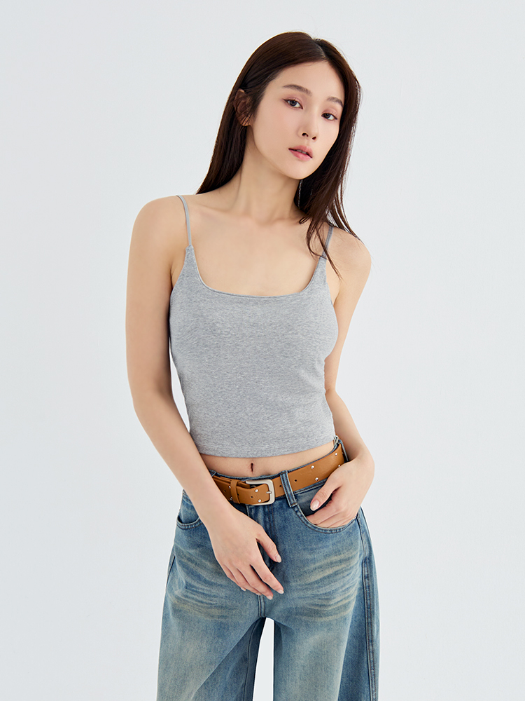 棉質平口可調肩帶小可愛(3651)