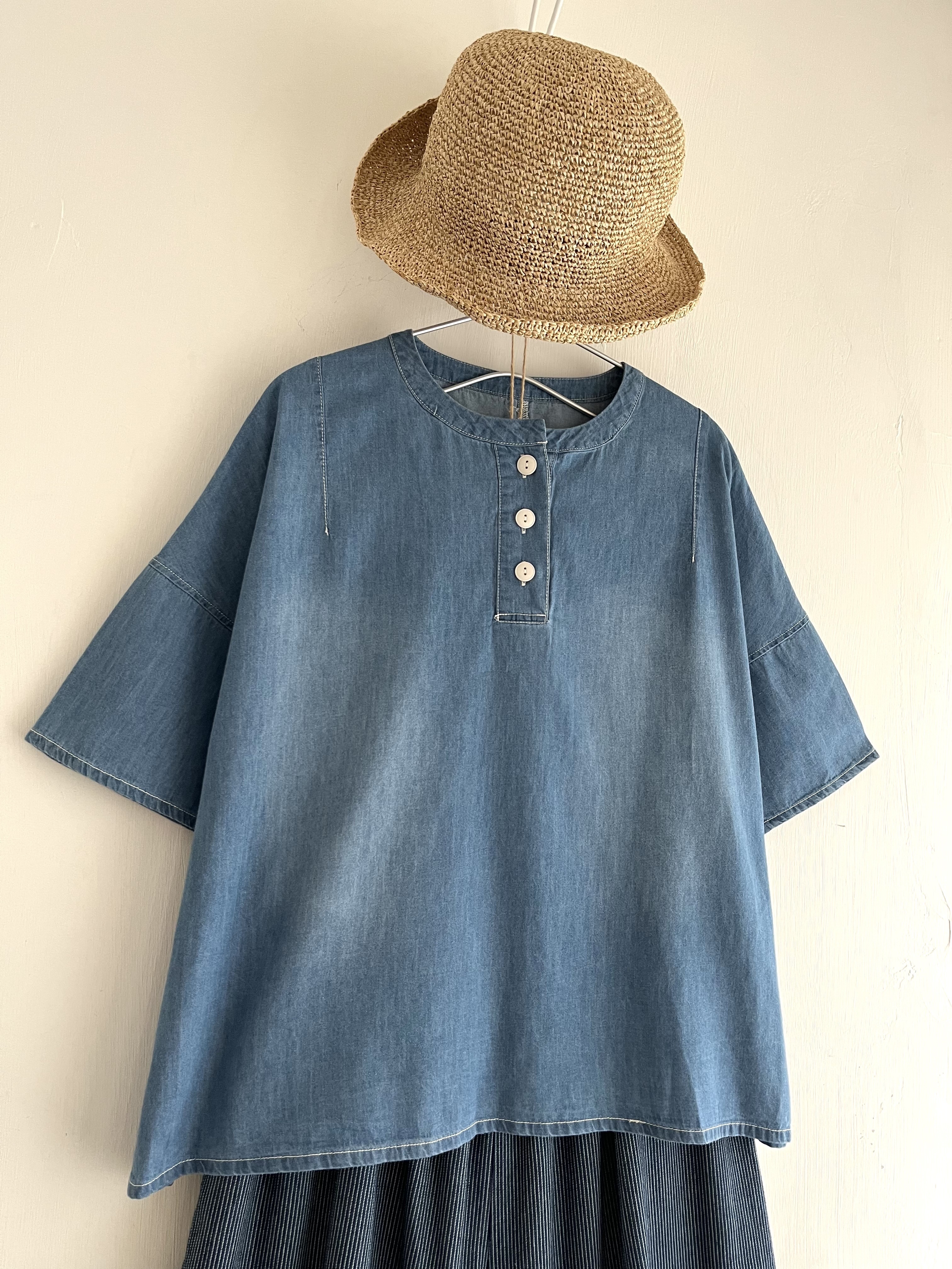 NORTHERN TRUCK藍色薄料牛仔top