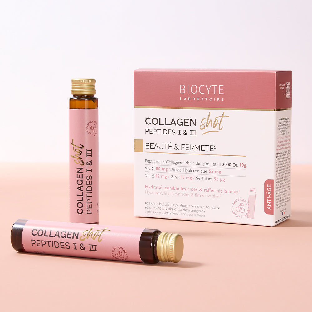 法國  BIOCYTE 碧維斯  【水光肌 海洋膠原蛋 口服液】10支x25ml/盒【正品 】 補水、撫平皺紋、緊緻肌膚 COLLAGEN SHOT