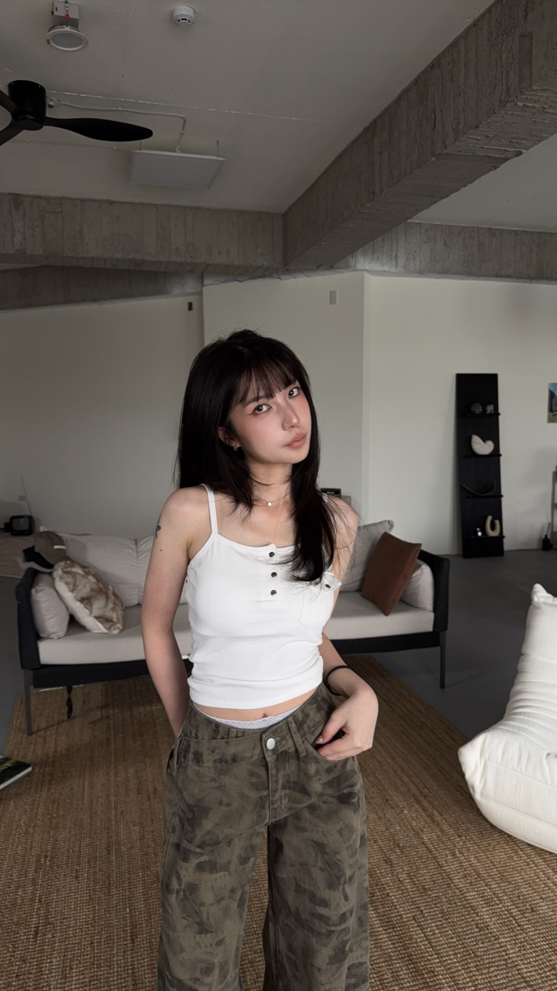 排釦小口袋造型背心